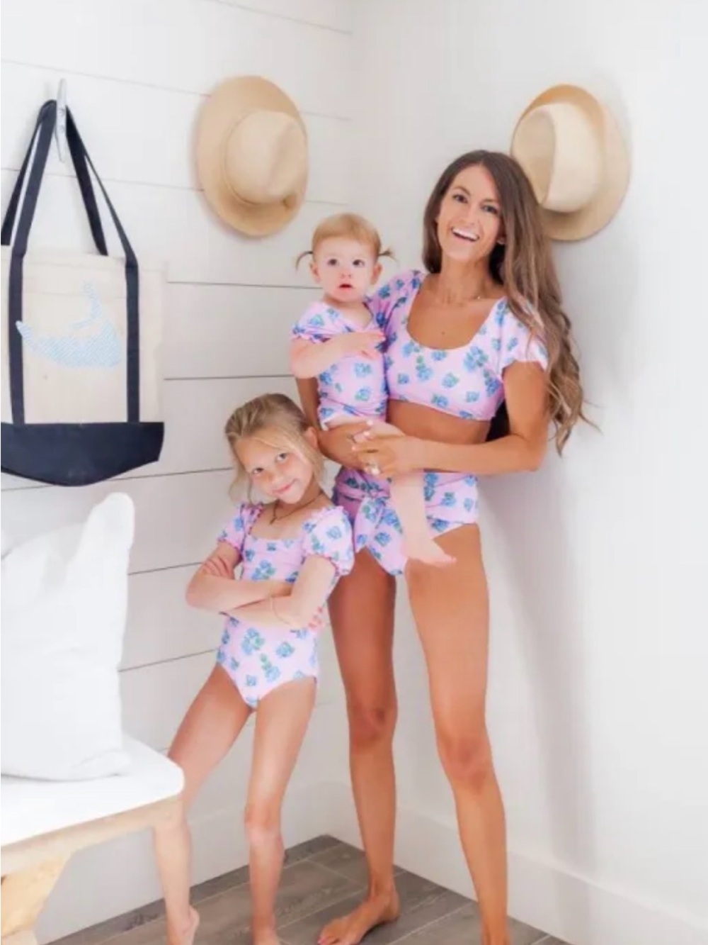 Pink Lily Pink Floral Caitlin Covington Women’s Swim Set